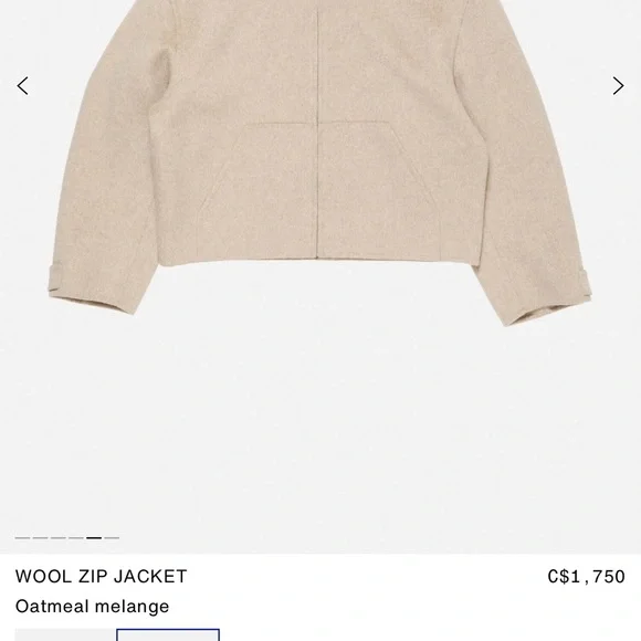 Acne Studios Wool cashmere Zip Jacket size 32 - Picture 10 of 14